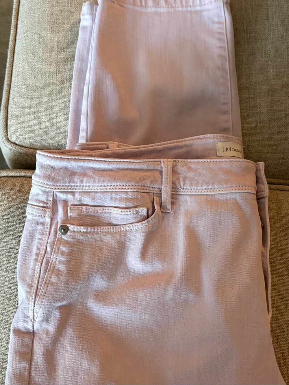J Jill Light Pink Skinny Authentic Fit Jeans Size 14